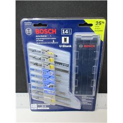 New Bosch 14 piece Jig Saw Blade set with case