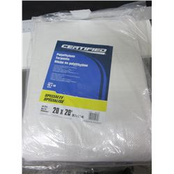 New Certified 20 x 20 ft Tarp / built in UV protection rust resistant grommets