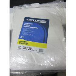 New Certified 20 x 20 ft Tarp / built in UV protection rust resistant grommets