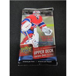 New Factory Sealed Upper Deck 2015/16 series one Hockey Cards 8 pack