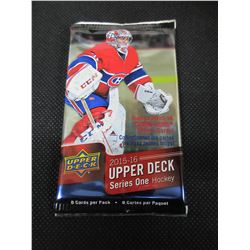 New Factory Sealed Upper Deck 2015/16 series one Hockey Cards 8 pack