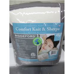 New King Heated Blanket Comfort Knit & Sherpa 2 controllers machine wash