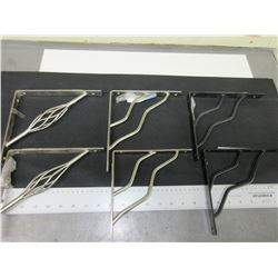 3 Pairs of Shelf Brackets / 3 different styles 7 inch shelf
