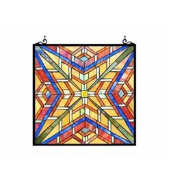 "PRIME" Tiffany-glass Window Panel 24"