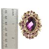Image 3 : Rhinestone Crystal Amethyst Purple Brooch.