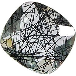 36.70 Cts Aaa Black Rutile Quartz Glass Translucent Gemstone