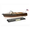 Image 1 : Wooden Chris Craft Runabout Model Speedboat 14"