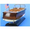 Image 9 : Wooden Chris Craft Runabout Model Speedboat 14"