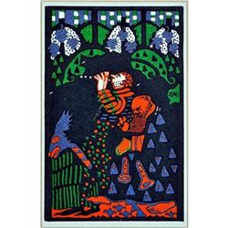 Oskar Kokoschka Vintage Limited Lithograph Postcard