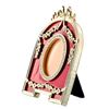 Image 2 : Red Enameled Semicircular Russian Royal Faberge-Inspired Picture Frame