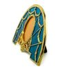 Image 2 : Aqua Enameled Semicircular Russian Royal Faberge-Inspired Picture Frame