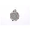Image 2 : An open face pocket watch. White metal case, stamped
