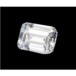 Magnificent 4ct Emerald Step-cut Bianco Diamond 6aaaaaa Loose Stone 10x8mm