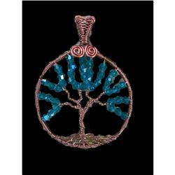 Swarovski Crystal & Copper Wire Tree of Life Pendant