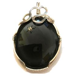 Artisan Black Obsidian Sterling Silver Scrying Pendant