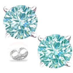 1.72ctw Ice Blue Moissanite Sterling Silver Earrings