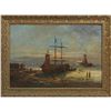 Image 1 : French School, "Fishing Boats In The Harbor," 19th C., Oil On Canvas