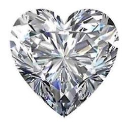 Massive 20 X 20mm Heart Shaped BIANCO Display Diamond