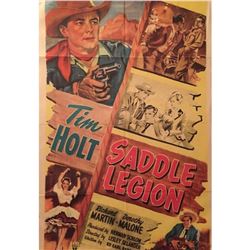 Original 1951 Western Movie Poster, Saddle Legion