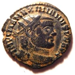 Bronze coin of Maximinus II (286-305, 307-308, 310 A.D.)