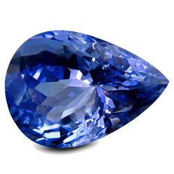 3.29 ct PGTL Certified Natural Purplish Blue Pear Shaped Tanzanite Gemstone