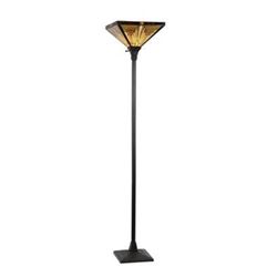  INNES  Tiffany-style Mission 1 Light Torchiere Floor Lamp 14  Shade