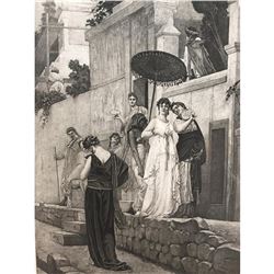 1880's Photogravure Print, Ancient Pompeii