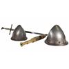 Image 6 : 2 Early Pewter Helmets Together With English