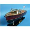 Image 4 : Wooden Chris Craft Triple Cockpit Model Speedboat 14"