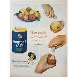 c1950 Morton's Salt Fruit Advertisement