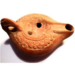 Large Ancient Roman Oil Lamp