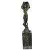 Image 2 : ART NOUVEAU DECO BRONZE NUDE GIRL STATUE FIGURAL FIGURE SCULPTURE STATUE