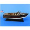 Image 3 : Wooden Chris Craft Runabout Model Speedboat 14"