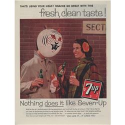 1959 7-Up Soft Drink, Game Day Magazine Ad