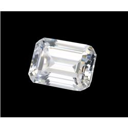 Exceptional, clean, 6 Ct, Emerald Step-cut BIANCO Diamond^6AA 12x10mm