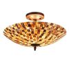 Image 1 : SHELLEY Mosaic 2 Light Semi-flush Ceiling Fixture 16" Shade