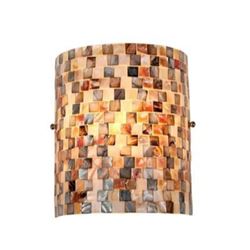 "SHELLEY" Mosaic 1 Light Wall Sconce 8.3" Wide