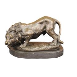 Wild Lion African Animal Bronze Sculpture Statue Figure