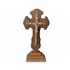 Image 6 : Antique French Hand Carved Walnut Cross Panel & Christ Crucifix