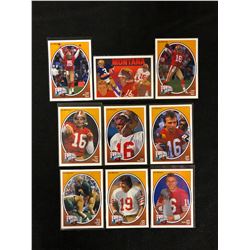 JOE MONTANA FOOTBALL HEROES TRADING CARDS (COMPLETE SET 9/9)