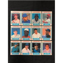 1989 MLBPA SUPERSTARS BASEBALL CARD LOT (12/12 COMPLETE) **RARE**