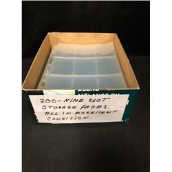 200 NINE SLOT STORAGE PAGES (EXCELLENT CONDITION)