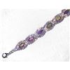 Image 1 : Silver Aurora Borealis Iridescent & Clear Rhinestone Bracelet