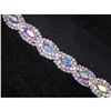 Image 5 : Silver Aurora Borealis Iridescent & Clear Rhinestone Bracelet