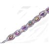 Image 6 : Silver Aurora Borealis Iridescent & Clear Rhinestone Bracelet