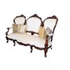 Image 2 : Mid 19thc American Walnut, Rosewood Settee