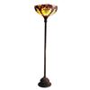 Image 1 : "LIAISON" Victorian Torchiere Floor Lamp 15" Shade