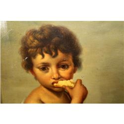 Oil On Canvas After Murillo Boys Playing Dice