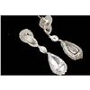 Image 2 : 18k White Gold Plated Cubic Zirconia Cz Drop Dangle Earrings