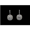 Image 1 : 18k White Gold Plated Cubic Zirconia Cz Drop Dangle Earrings